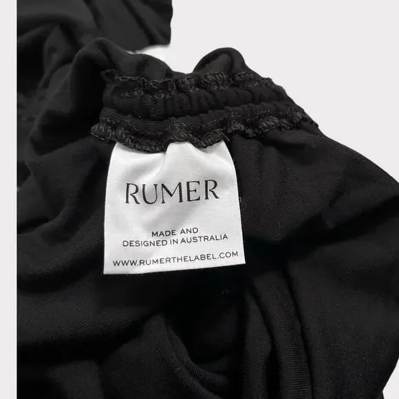 Rumer Paige Jersey Ruched Mini Dress Women's Black Size Small - Picture 9 of 10